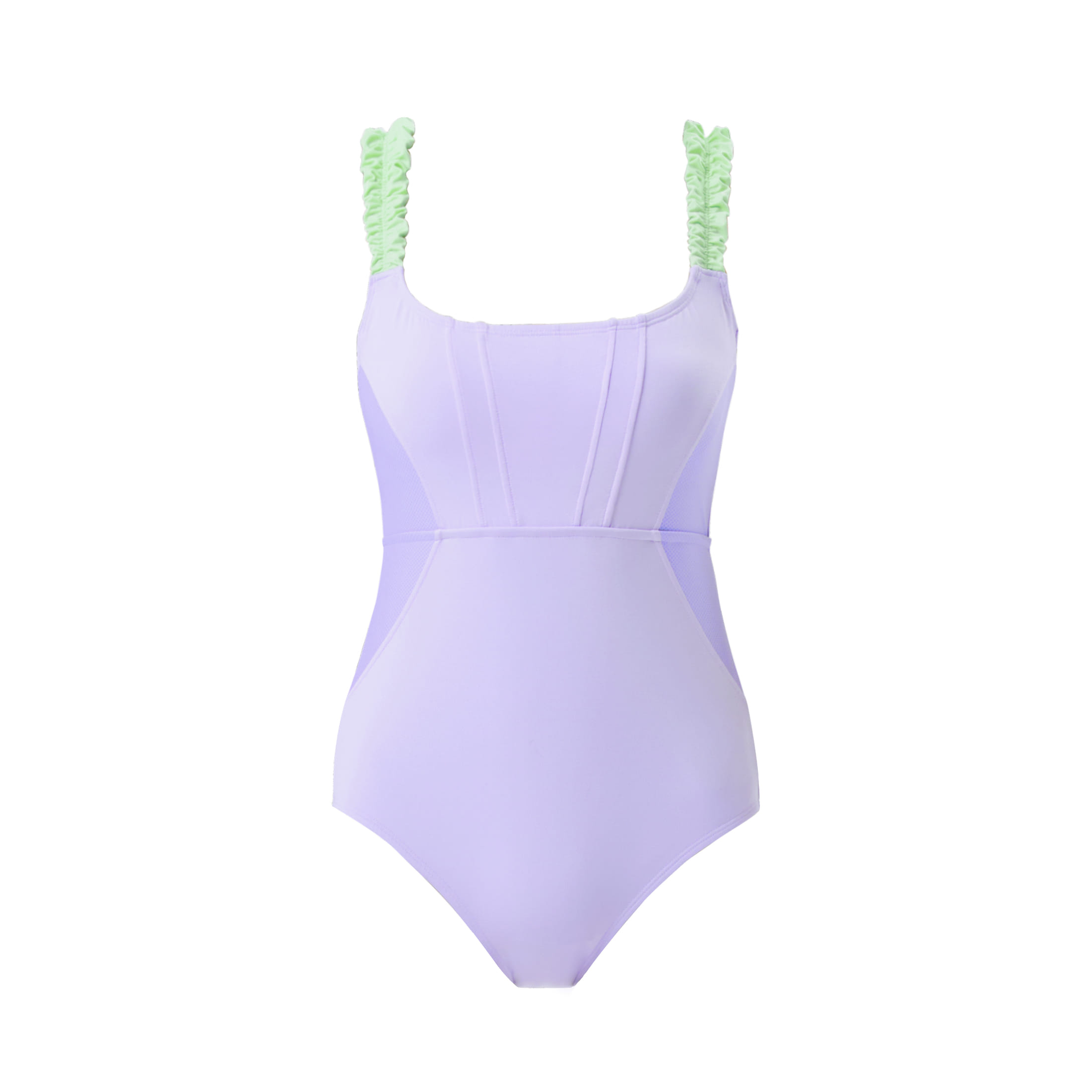QUA VINO - [현재분류명] - 飞马座幸福紫色的紧身胸衣风格连体泳衣