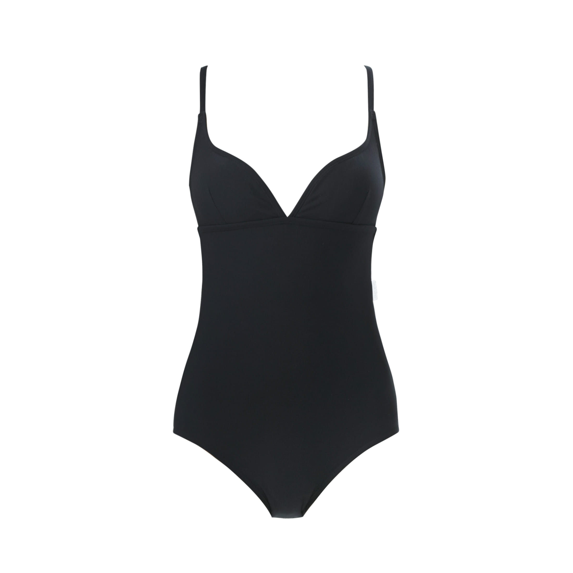 QUA VINO - [현재분류명] - 街道奥黛特心形领型黑色的连体泳衣